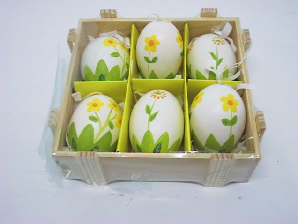 6x Eier mit Motiv zum Hängen 6 cm - 1,33 € pro Stück