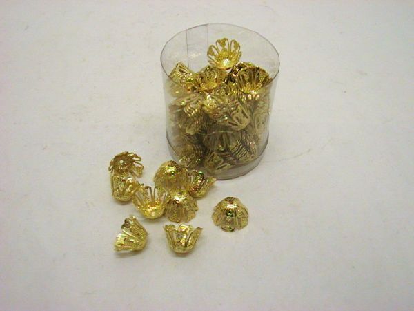 Abschluß für Band +Stoff GOLD mini caps - 0,17 € pro Stück