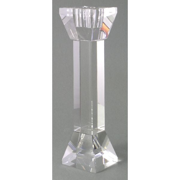 Kerzenleuchter quadratisch transparent Höhe 19 cm