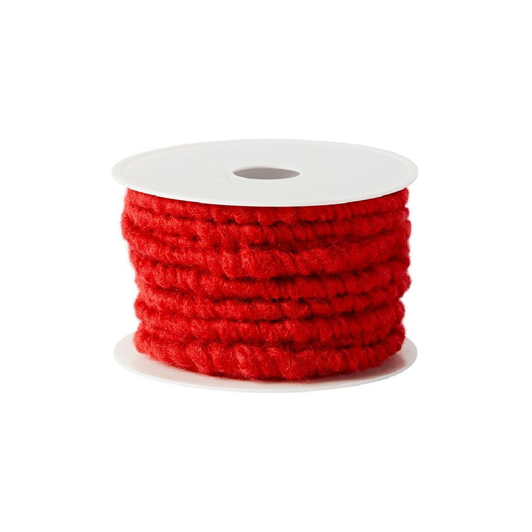 Wollstränge aus hochwertiger Schafswolle / rot / Ø 10 mm / 10 Meter - 1,70 € pro Meter