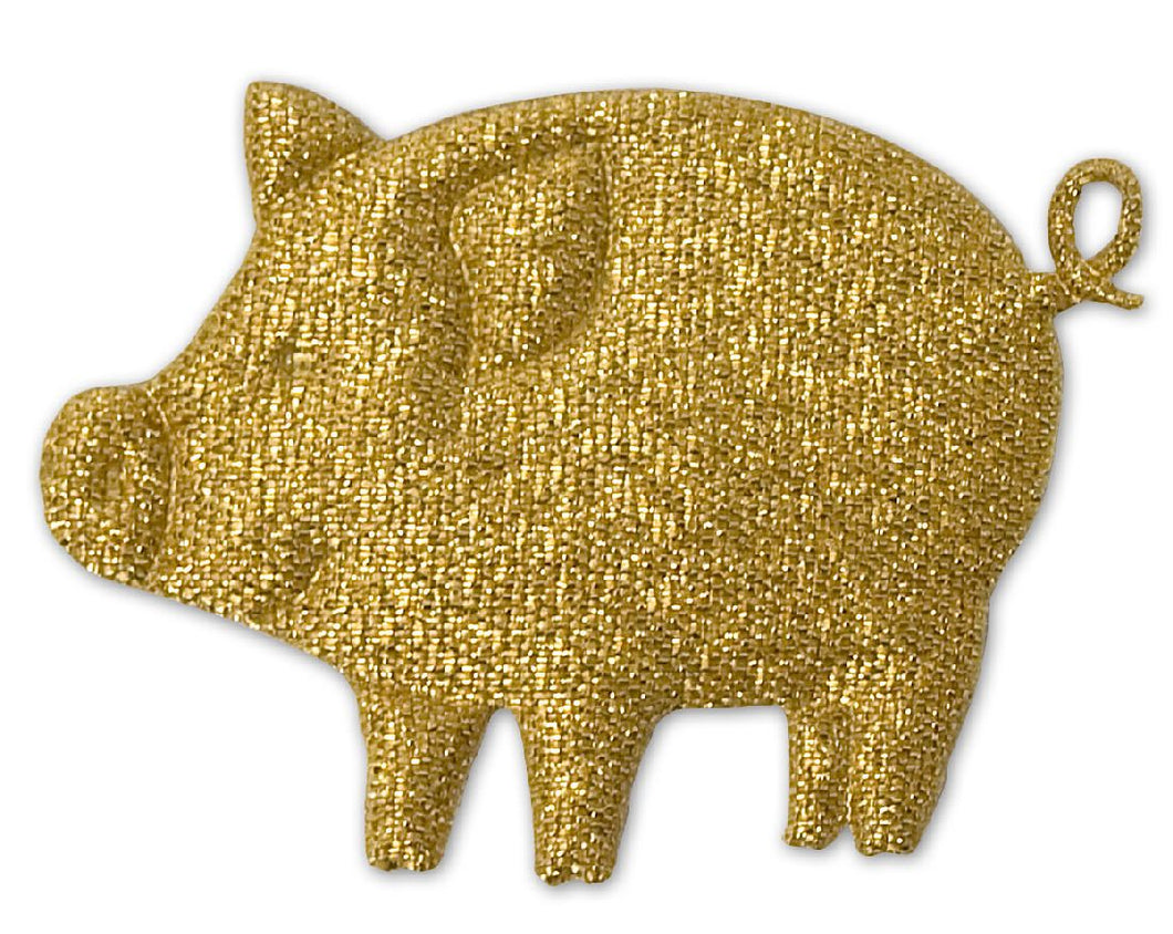 Glücksschweinchen Streudeko / gold / 5cm / 20 Stück - 0,66 € pro Stück