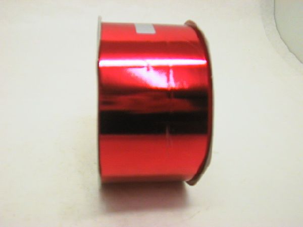 Kräuselband Ziehband / Metallic rot / 70mm / 100 Meter - 0,51 € pro Meter