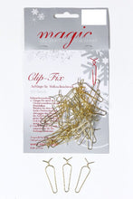 Lade das Bild in den Galerie-Viewer, 50 Stück / Clip Fix / Gold / Aufhänger für Weihnachtskugeln - 0,09 € pro Stück
