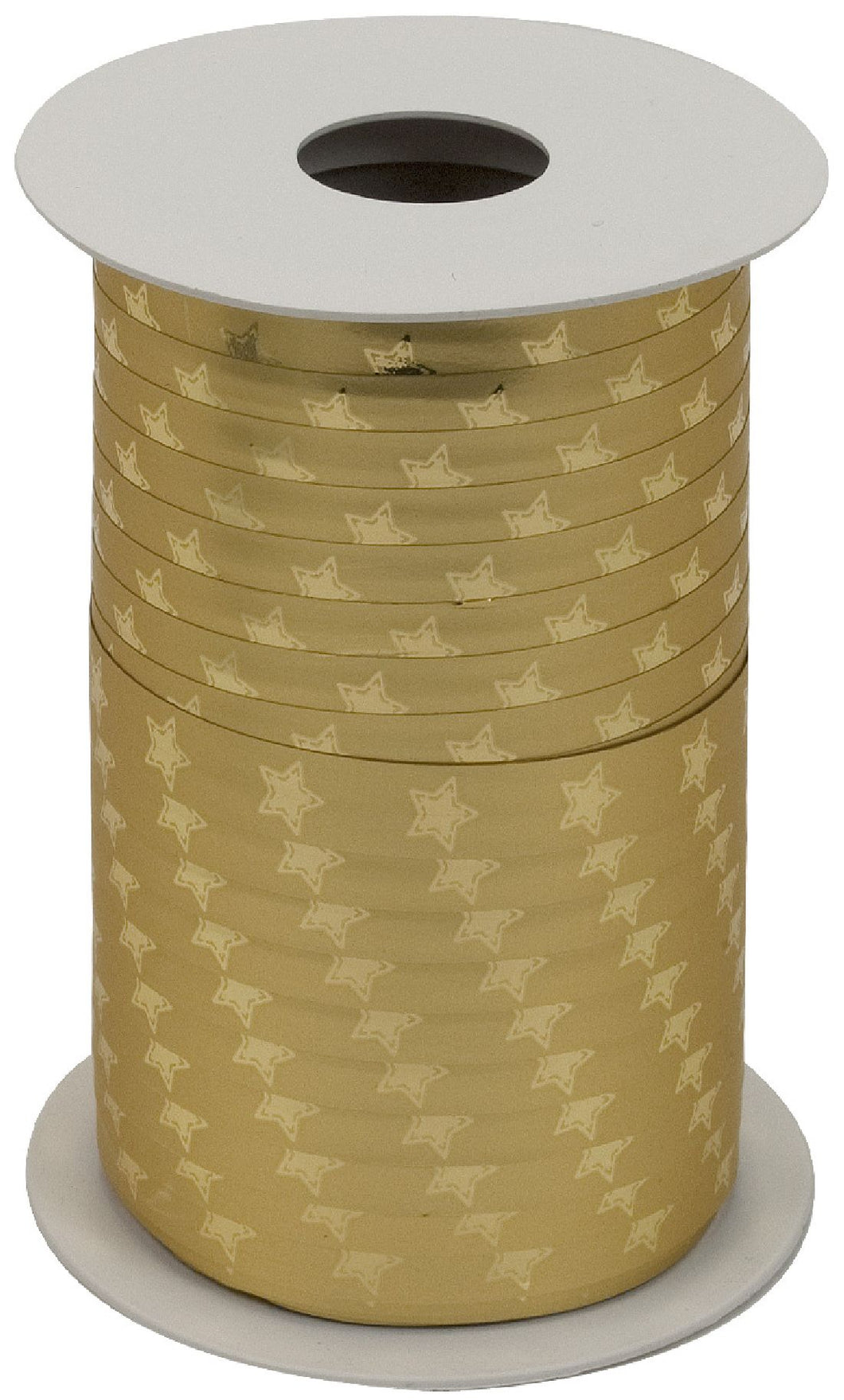 Kräuselband / Ziehband mit Sternen gold Breite:10 mm Länge:150 Meter - 0,10 € pro Meter