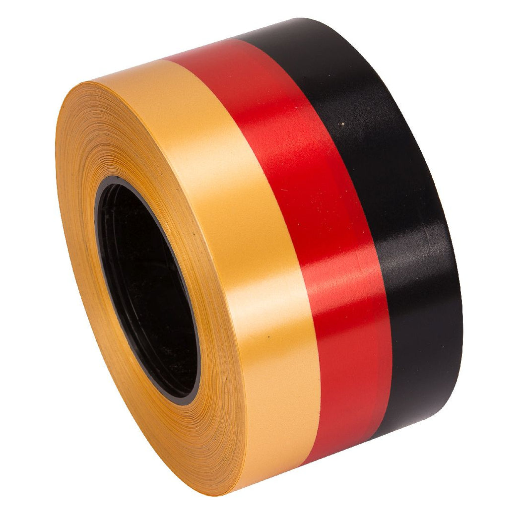 Ringelband in deutschen Nationalfarben schwarz-rot-gold B:80mm Länge:100 Meter - 0,59 € pro Meter